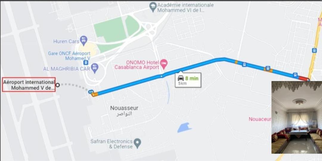 Adorable Apartamento A 8 Min Del Aeropuerto De Casablanca,Wifi Ultra Rapido Y Parking Gratis Derroua 外观 照片